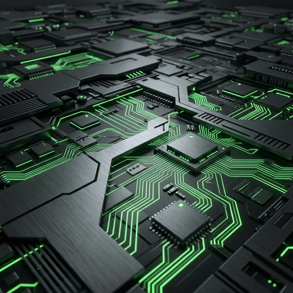 High-performance PC hardware background